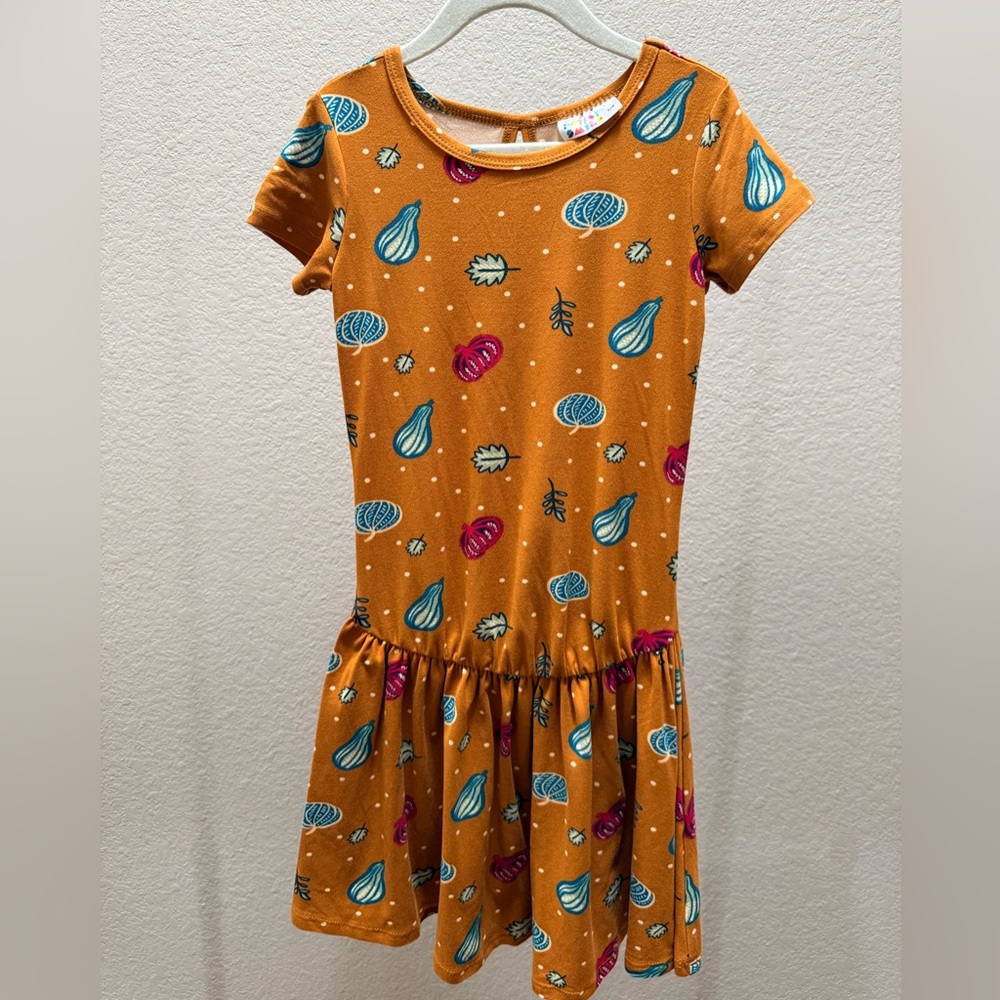 SOLD Dot Dot Smile Kids' Orange Patterned Dress